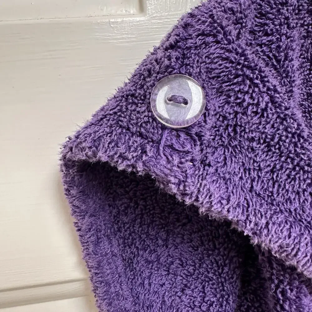 Joy Mangano True Perfection Luxury Cosmetic Resistant Towels Hair Head Wrap Purp